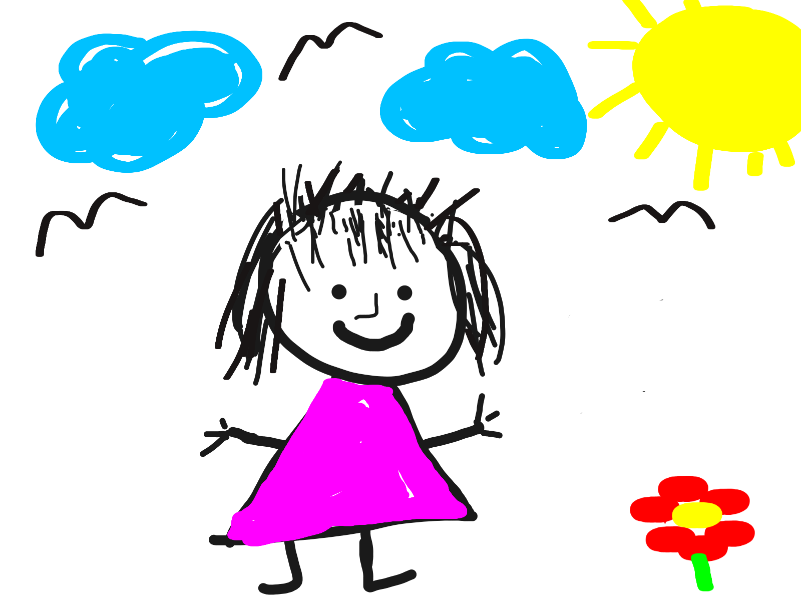 Sunny walk to school